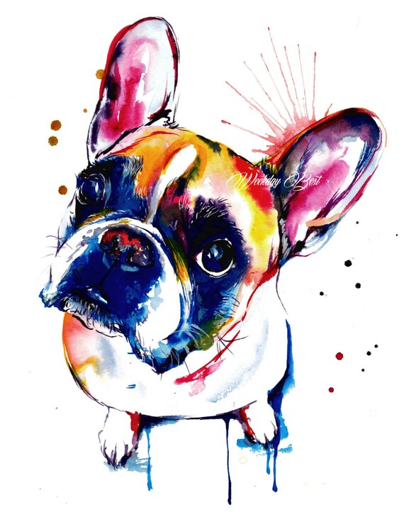 French Bulldog Frenchie Art Print Print of Original