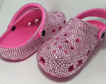 Crocs Custom Made with Crystals Pink