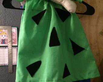 made to order Pebbles costume for a toddler