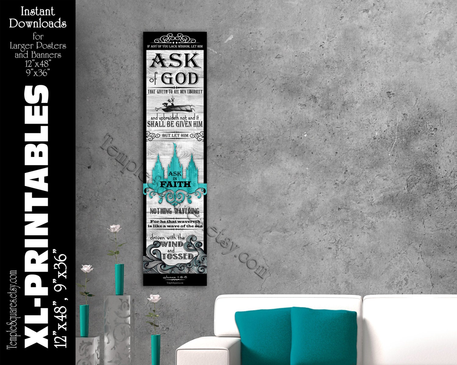 XL-LARGE Printable poster size instant download files Ask of