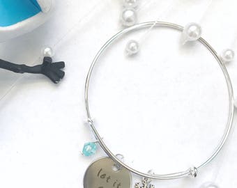 Frozen inspired Bangle Bracelet