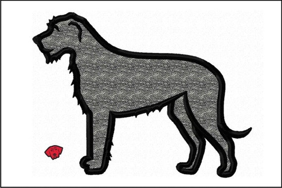 Irish Wolfhound Applique Designs In 4 Sizes 2103