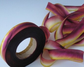 Dyed Silk Ribbon, bias-cut