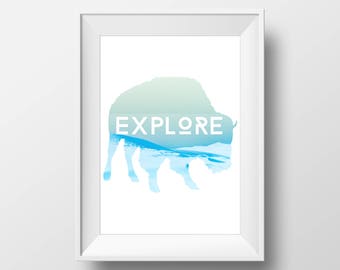 Explore - Printable Wall Art