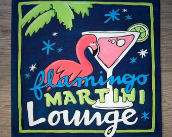 Flamingo Martini Lounge Painting