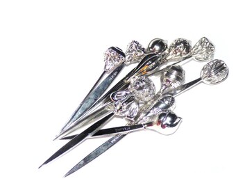 The Original Vintage Sterling Silver Snack Hors D'oeuvre Picks Set of 12