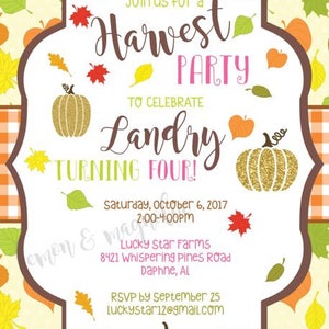 harvest invitations
