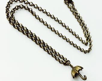 Umbrella | Rain | Weather | Cute | Vintage | Retro | Necklace