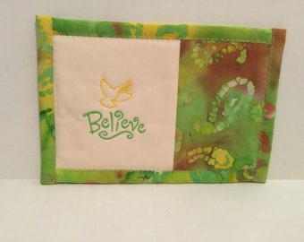 Mug Rug, Snack Mat, Mini Placemat, Coaster, 9 x 6 inches