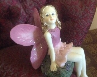 Vintage Fairy Figurine Blushing Fairy from The Fairy Collection by Devine, vintage Fairy Collectible