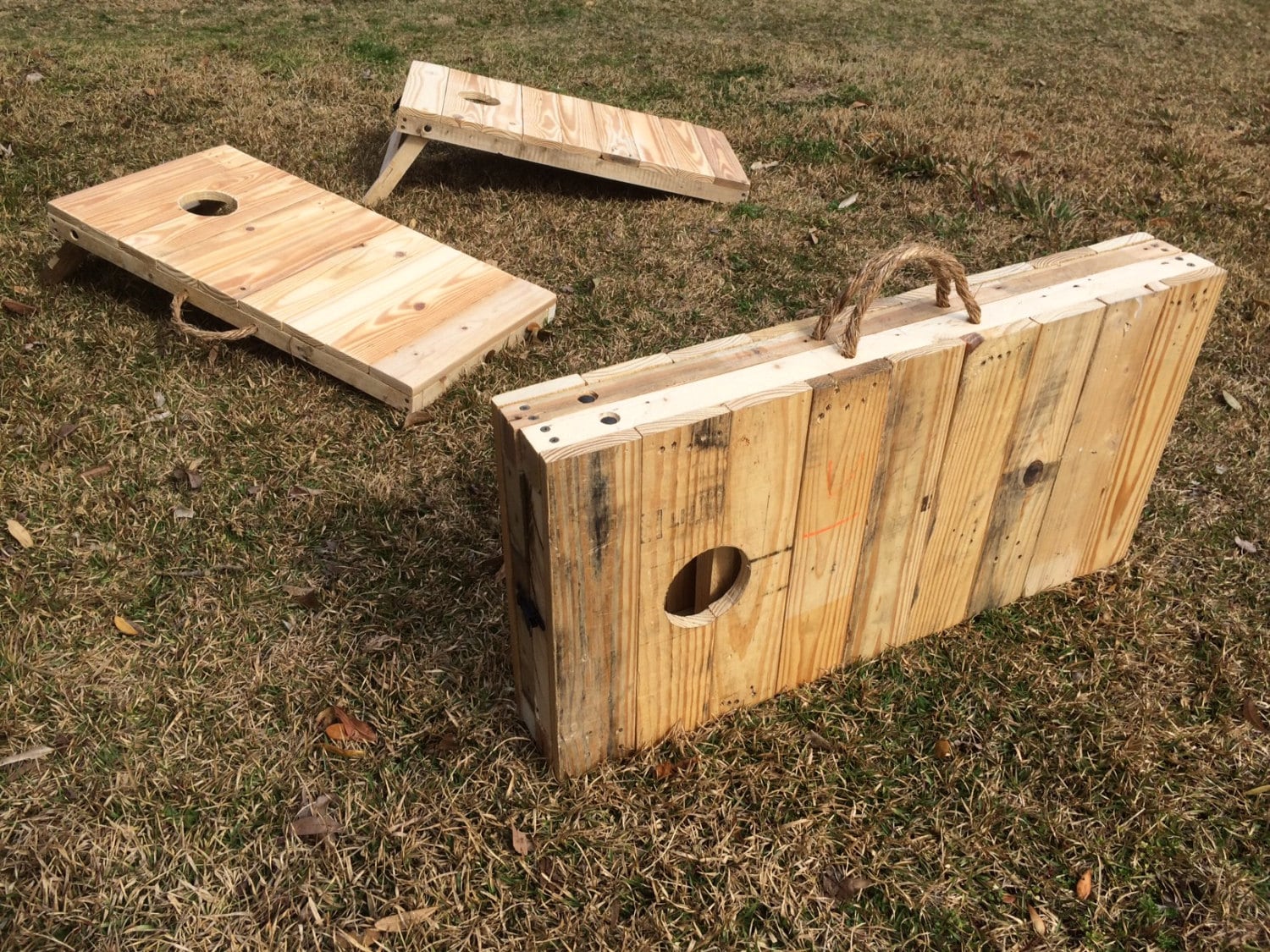 Rustic 23 Scale Cornhole Boards Made From Pallet Wood