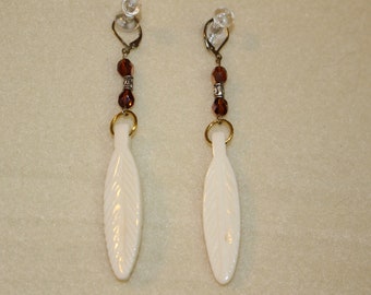 Bone Feather dangles