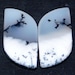 DENDRITE OPAL AGATE Gemstone 24Carat Cabochon opal Pair Lot Natural Gemstone Wholesale Lot Loose Gemstones for earrings jewelry gift