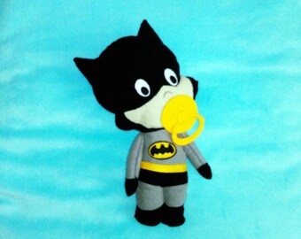 Batman inspired action figure, super hero, soft toy, Toddler toy, Baby toy, Baby shower gift, Baby photography prop, Kids gift, newborn gift