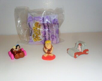 Vintage McDonald's Happy Meal Toys, Flinstones toys, set of 4 , 1993 VT3070