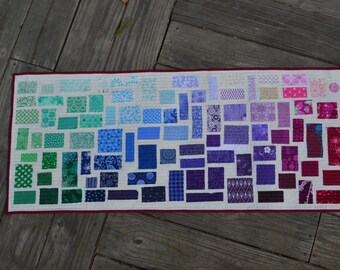 Gradient Quilted Wallhanging Ticker-Tape Style