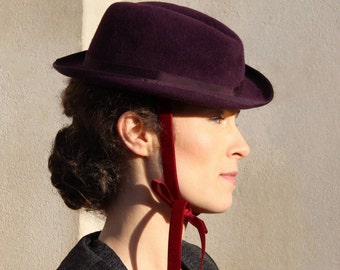 The Adaeze Trilby w/ Hand Finished Grosgrain Curled Brim - Occasion Hat