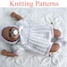 Romper Suit, Bonnet and Bootees Knitting Pattern to fit Doll 15 to 18 inches in height or newborn baby