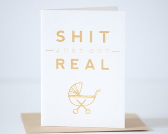baby congratulations card, funny card, new baby congratulations