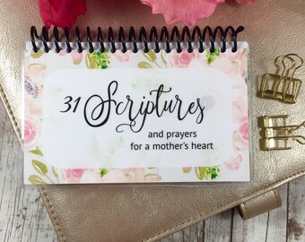 Mothers Day Gift, Scripture cards, Bible verse cards, Prayer journal, Christian gift, Illustrated Faith, Bible Journaling, New Mom gift.