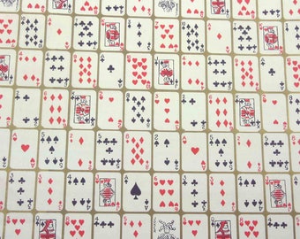 Vintage 1950s or All Occasion Wrapping Paper or Gift Wrap with Playing Cards Suites by Gibson