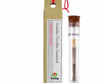 Sashiko Needles , Embroidery Needles - Hiroshima Needles - Tulip THN 030E - 6 Long needles, (2) each of three sizes