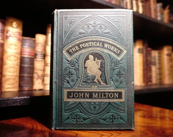 1881 Poetical Works of John Milton, Antiquaran Poetry Book