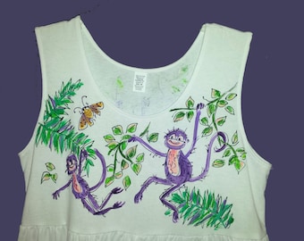 Sale Price! Purple Monkeys Dress size Medium SHIPS TOMORROW