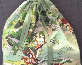 Drawstring Cotton Bag, 14" x 12" x 4"