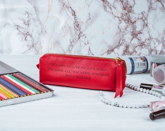 Pencil case zipper pouch pencil pouch cosmetic bag back to school school supplies pouch make up bag makeup bag pencil bag pen case handmade