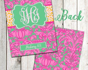 Binder Inserts Personalized Printable Binder Inserts Preppy Print Binder Insert Animal Print Binder Insert