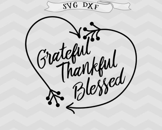 Download Grateful thankful blessed SVG DXF png Heart Svg Files for