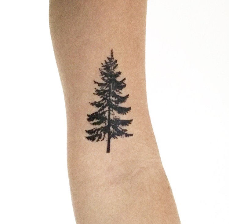 Tannenbaum temporäres Tattoo