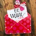 Inventory SALE Valentine's Day love note envelope Door Hanger handpainted hand lettered