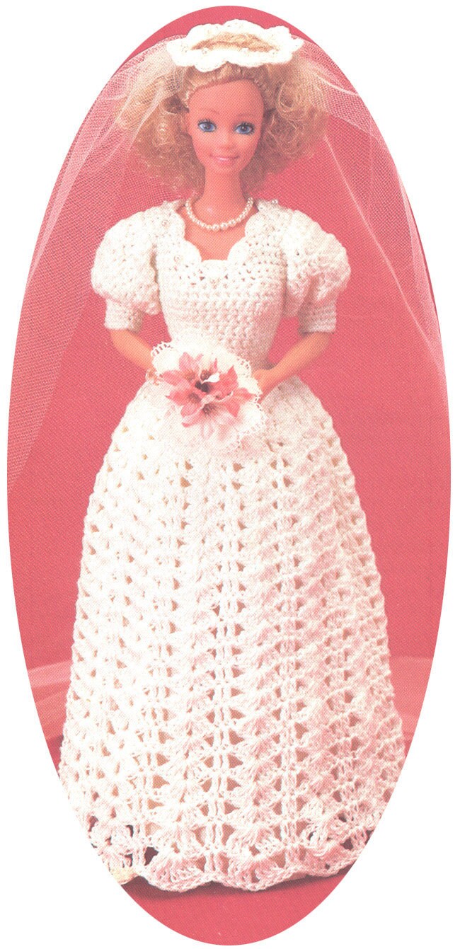 Vintage Barbie Wedding  Dress  Crochet Pattern  PDF  8303