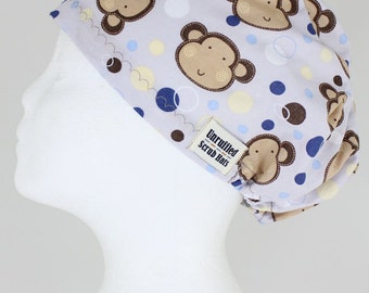 Surgical Scrub U Hat for Women - Monkey Business