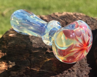 NEW! Red Long Neck Electric Jellyfish. Glass Pipe. Tobacco Pipe. Spoon Pipe. Smoking Bowl. Glass Smoking Pipe. Cute Pipe. Color Changing