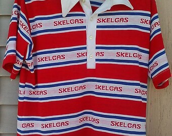 SKELGAS Vintage Lion Uniform 50/50 collared shirt/polo/company/size large