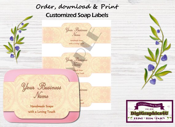Printable Decorative Hand Soap Labels Soap Wrappers