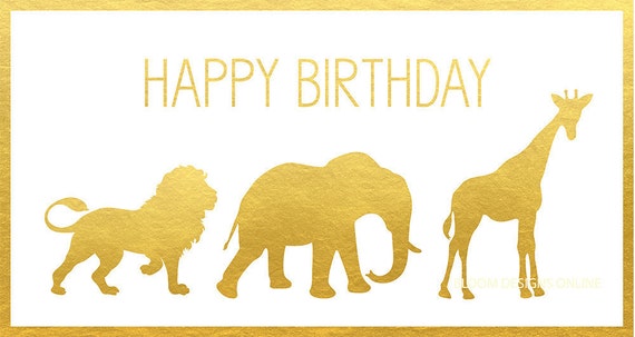 Gold Foil Safari Backdrop by Bloom