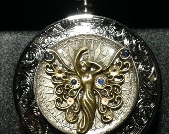 Moon Glory Gears Mechanical Pocket Watch, Fairy Design
