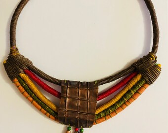 Fiber Mixed Media Pendant