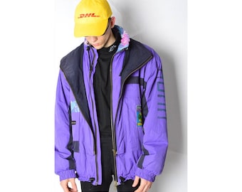 Vintage 80s Purple SKI Jacket Size L/XL 6_121217_M
