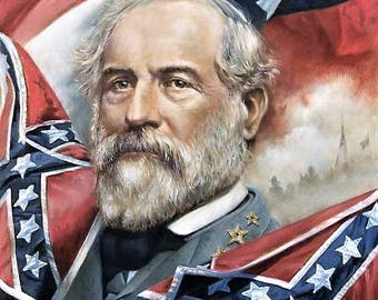 Items similar to Civil War Art, General Robert E Lee, civil war ...