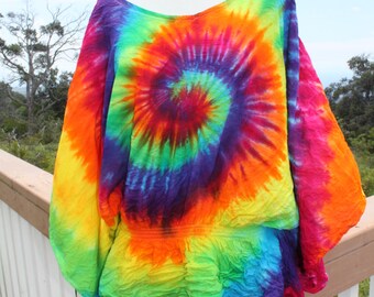 Tie Dye Poncho Top | Plus Size XXL