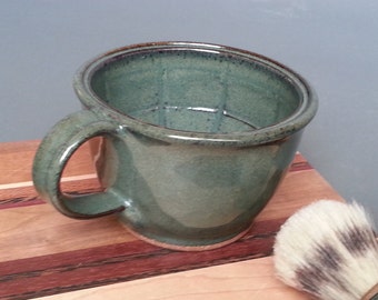 Large Wet Shaving Set Lather Bowl Mug in Deepwood Moss