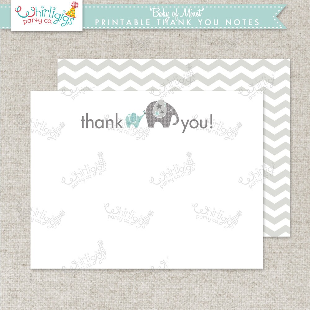 Instant Download Thank You Notes Baby of Mine