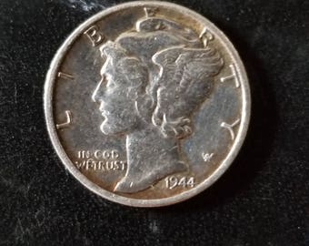 1944 Silver Mercury Dime