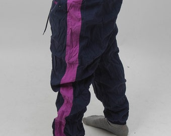 purple windbreaker pants