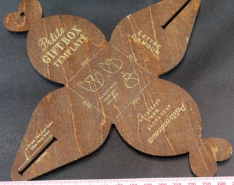 Wooden Template for Petite Gift Box Size 5 x 5 x 6.5 cm (2 x 2 x 2 1/2 inch)